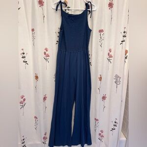 Pact Deep Blue Sleeveless Jumpsuit